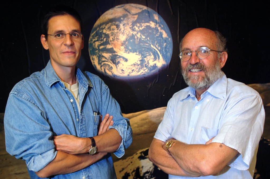 Didier Queloz et Michel Mayor, les deux astronomes genevois sur le toit du monde scientifique (archives).