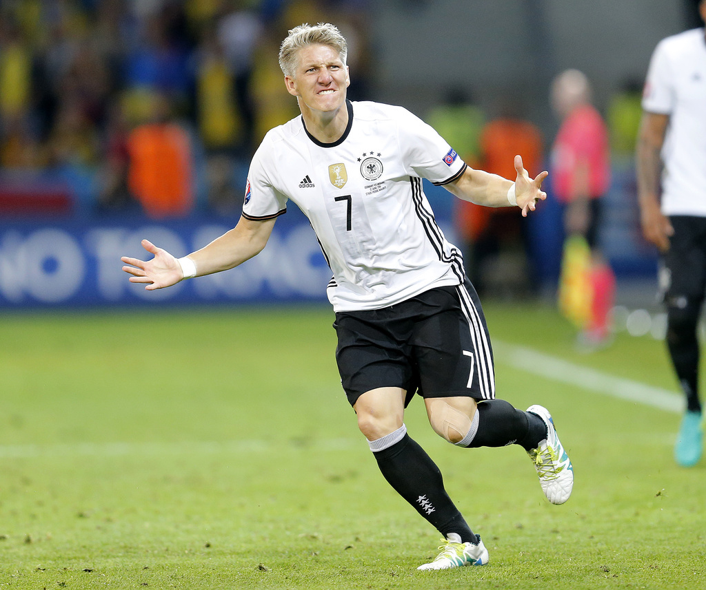 Bastian Schweinsteiger a notamment porté à 121 reprises le maillot de la Mannschaft, avec laquelle il a remporté la Coupe du monde en 2014. (Keystone archive)