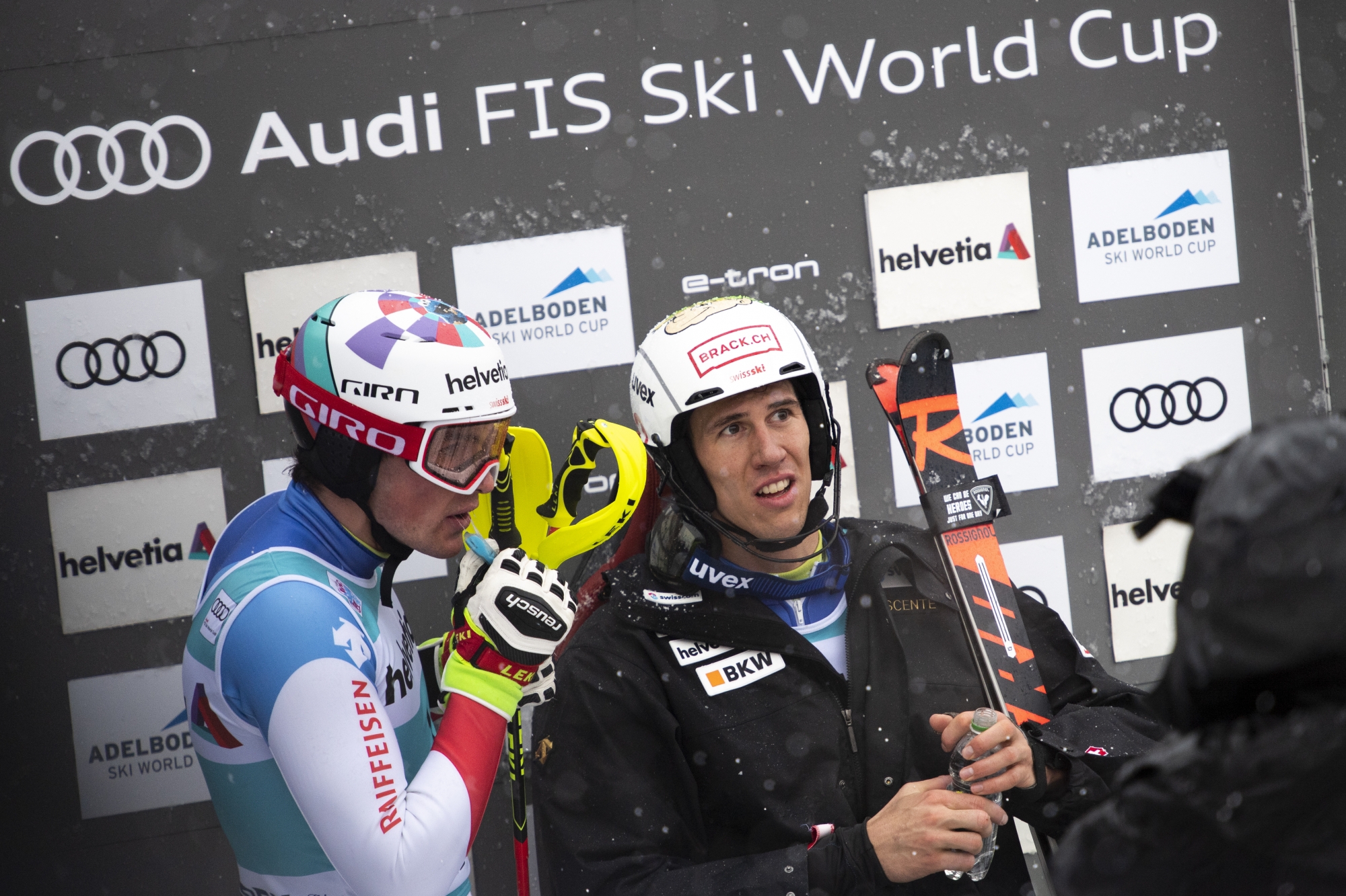 Daniel Yule et Ramon Zenhäusern, leaders de l'équipe suisse de slalom.