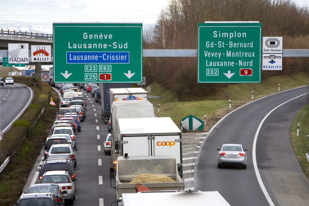 La route représente 63% de tous les transports de marchandises. (illustration)