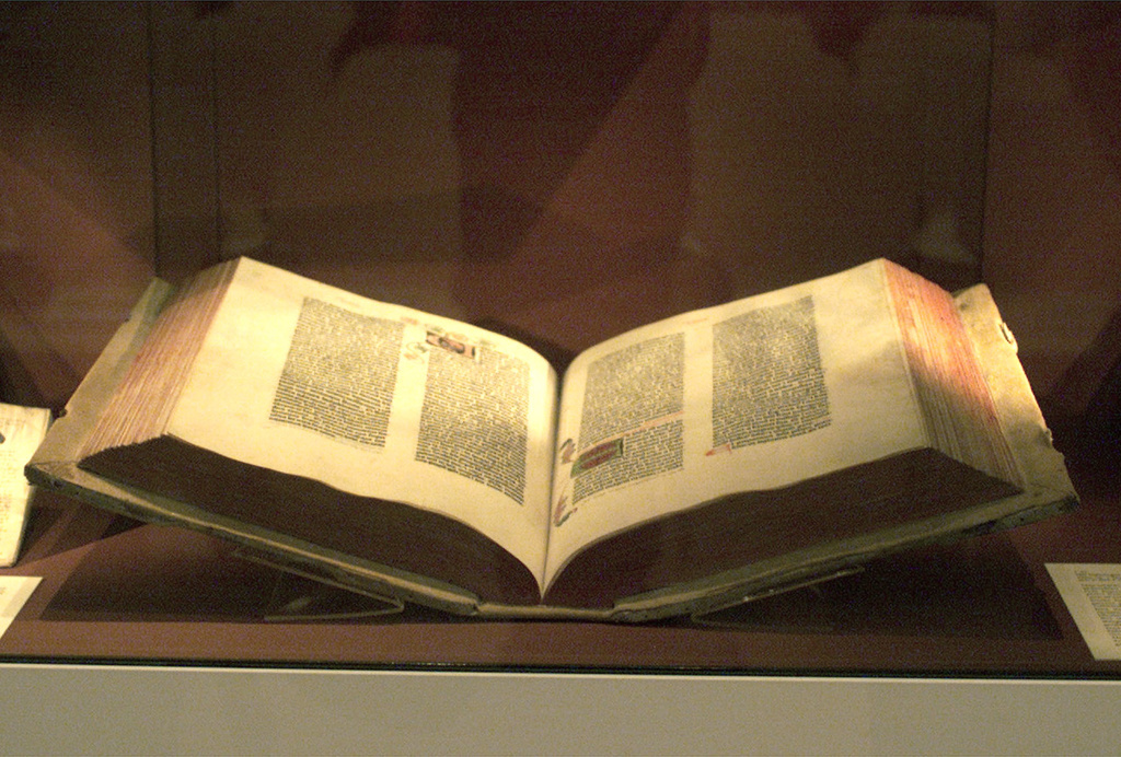 La Bible en question a été imprimée dans la célèbre presse de Gutenberg. (Illustration)