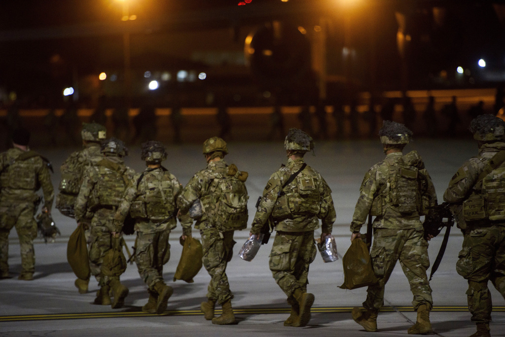 Des soldats américains en partance pour le Moyen-Orient.