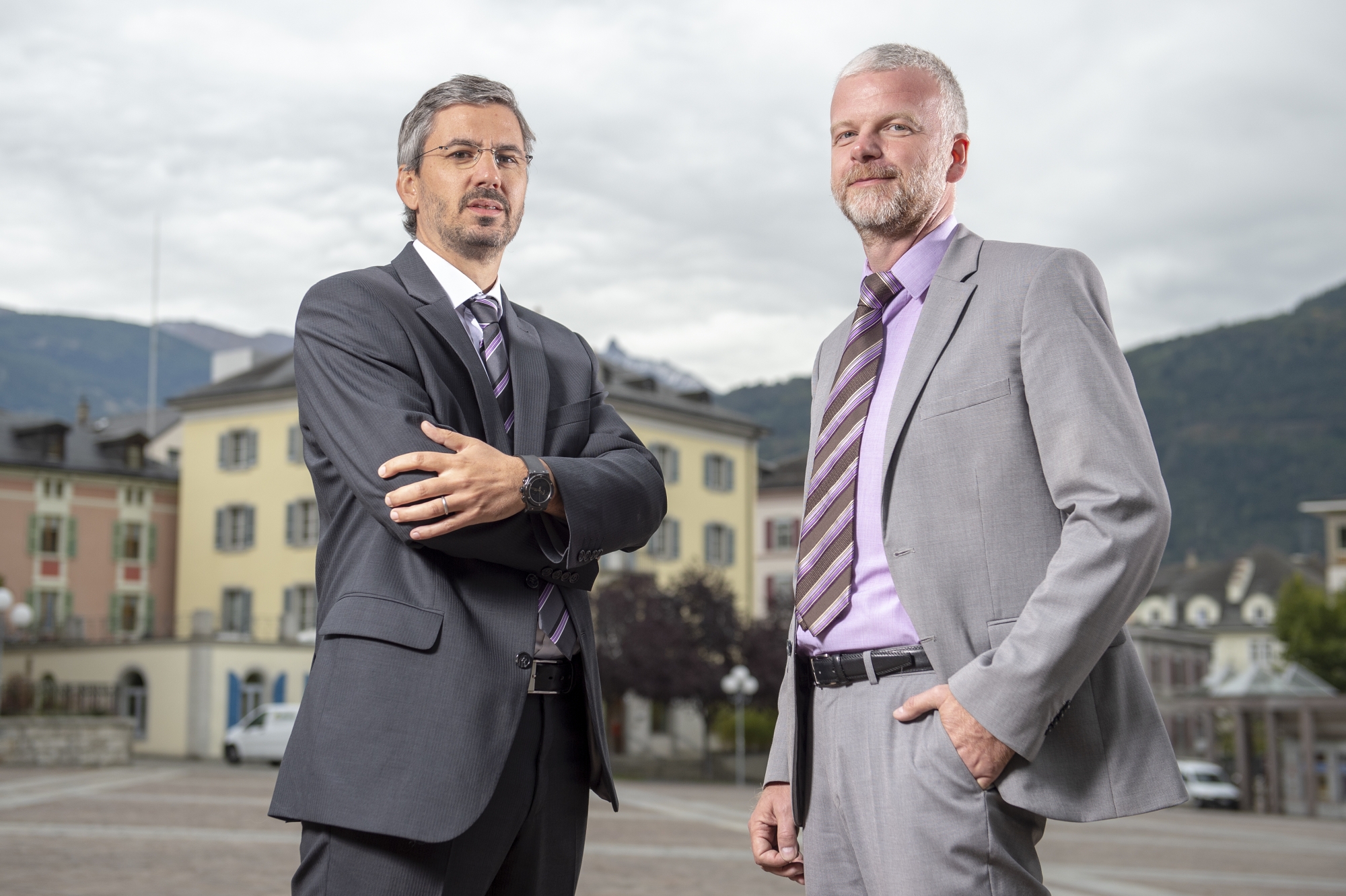 Thomas Zimmermann (à gauche) et Bernard Sermier ont officiellement pris les rênes de la police régionale des villes du centre au soir du 31 décembre 2019.