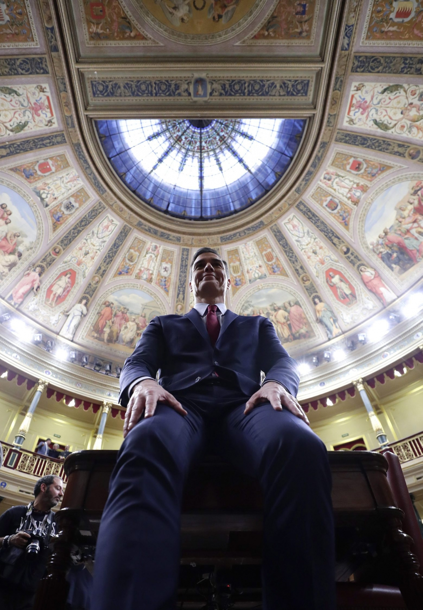 Spain's caretaker Prime Minister Pedro Sanchez poses for photographers at the Spanish parliament in Madrid Tuesday, Jan. 7, 2020. Spain's parliament chose Socialist leader Pedro Sánchez to form a new government Tuesday, ending almost a year of political limbo for the eurozone's fourth-largest economy. Sánchez won a cliff-hanger confidence vote 167-165, with 18 abstentions. It was the slimmest victory for a prime minister candidate in decades.(AP Photo/Manu Fernandez)
Pedro Sanchez Spain Politics