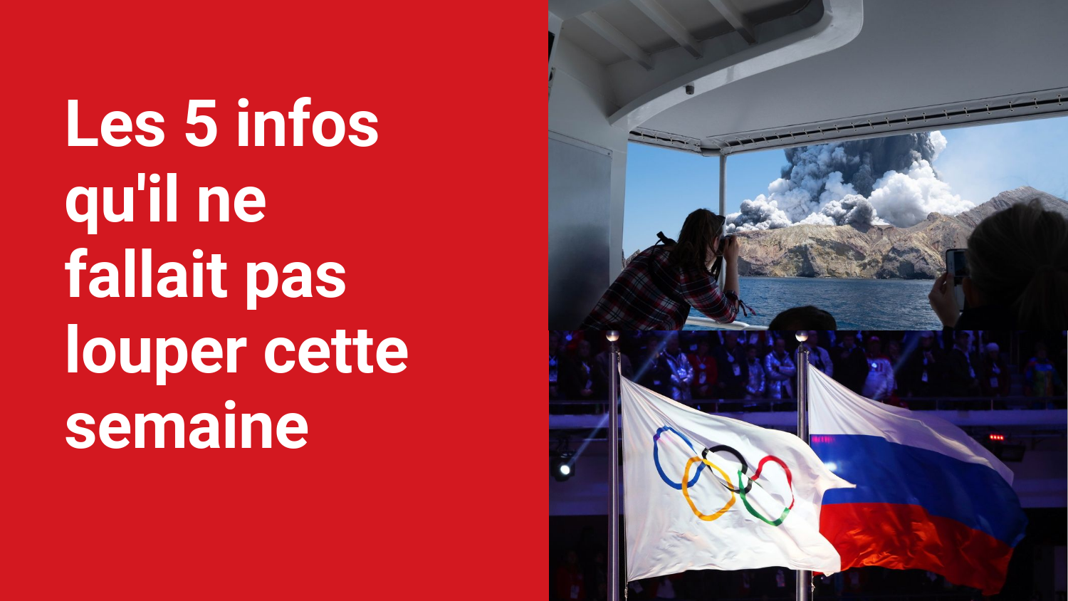 Suisses, internationales ou sportives. Voilà les infos ont marqué l'actualité de la semaine.