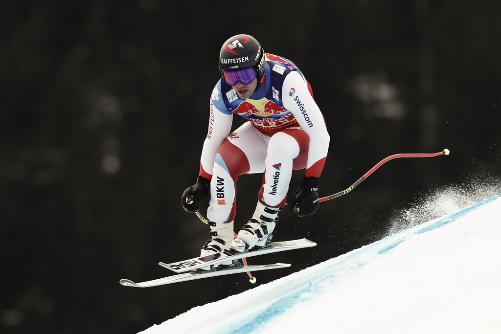 Maudit, le Bernois a terminé pour la quatrième fois au 2e rang de la descente de Coupe du monde de Kitzbühel. 