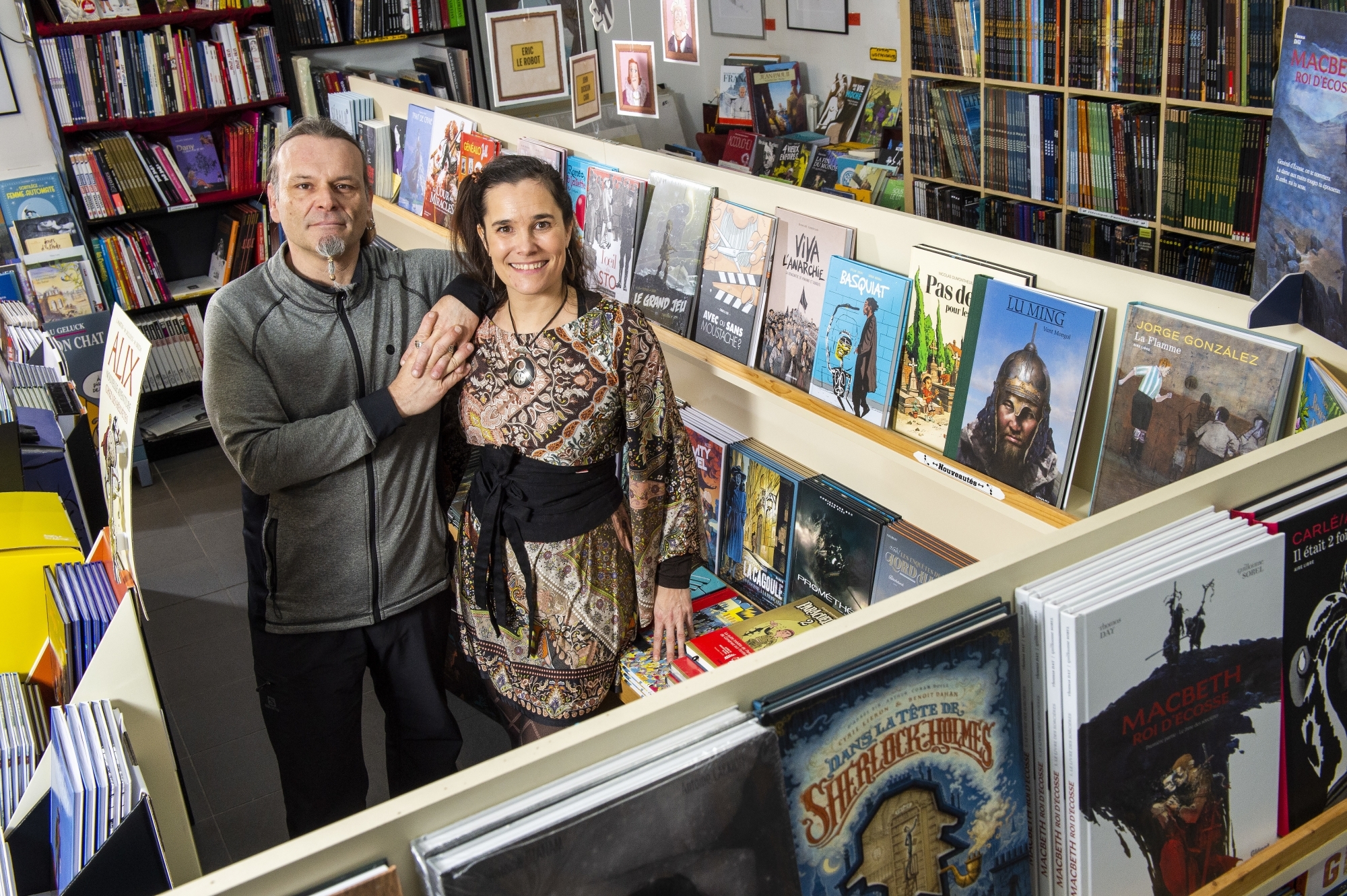 Annick Vermot et Olivier Vuagniaux ont repris Zalactorée, la dernière librairie spécialisée en bandes dessinées du canton, à Martigny.