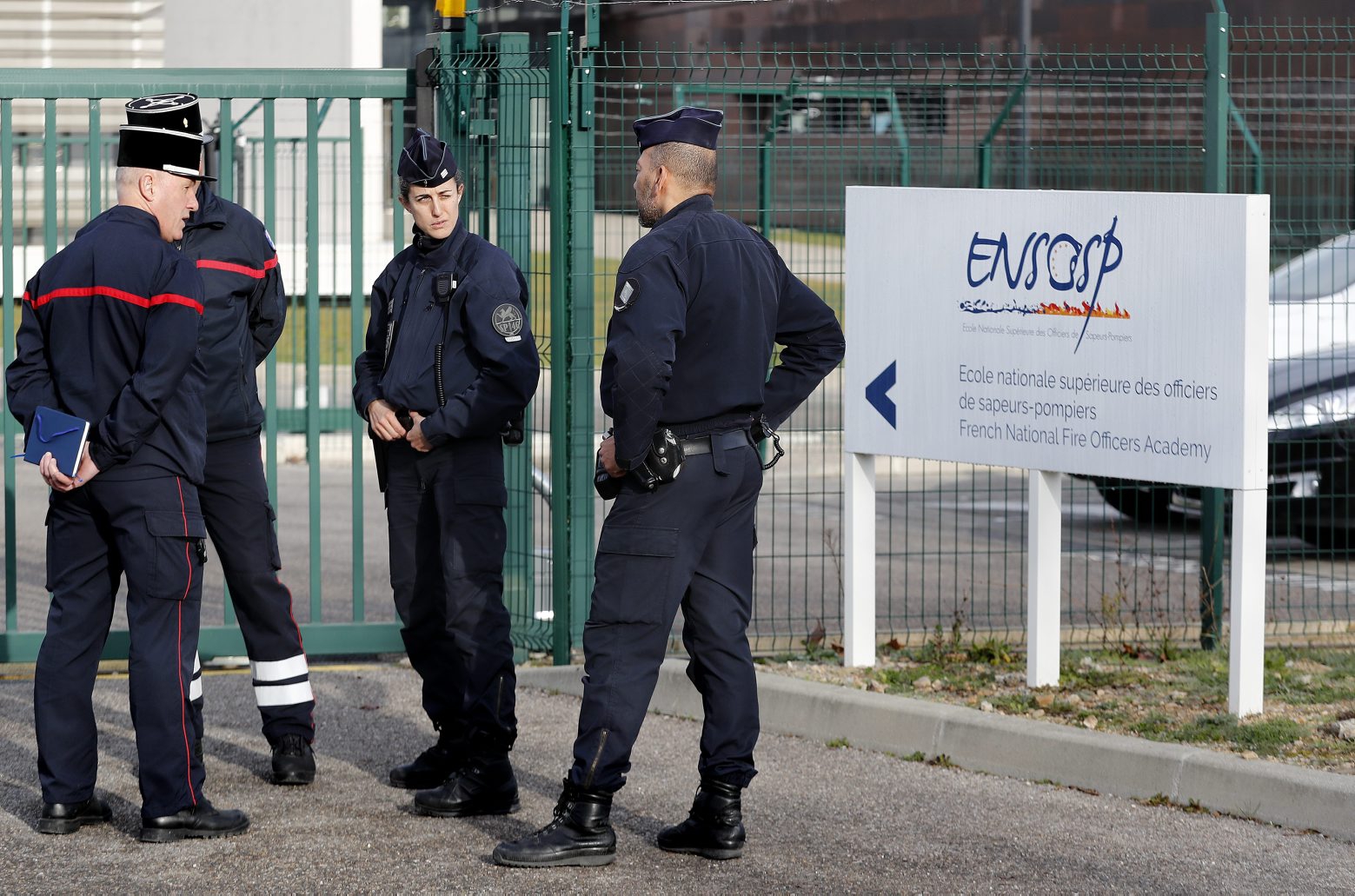 epa08187092 French police officers gather at the entrance gate of the ENSOSP (French National Fire Officers Academy) where French citizens will be quarantined after their repatriation from Wuhan area, in Aix-en-Provence, near Marseille, France, 02 February 2020. Six cases of the Wuhan coronavirus have been identified in France, the Health Ministry announced on 30 January. The coronavirus, called 2019-nCoV, originating from Wuhan, China, has spread to all the 31 provinces of China as well as more than a dozen countries in the world. The outbreak of coronavirus has so far claimed 304 lives and infected more than 14,000 others, according to latest media reports.  EPA/SEBASTIEN NOGIER FRANCE HEALTH CORONAVIRUS
