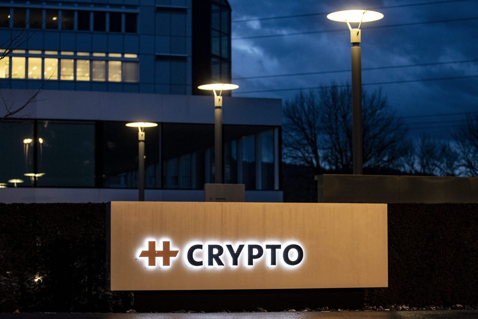 Der Hauptsitz des Chiffriergeraete-Herstellers Crypto, fotografiert am Donnerstag, 13. Februar 2020, in Steinhausen. In Zusammenarbeit mit der Firma Crypto sollen amerikanische und deutsche Nachrichtendienste andere Staaten mit manipulierten Chiffriergeraeten abgehoert haben. (KEYSTONE/Alexandra Wey) SCHWEIZ STEINHAUSEN CRYPTO