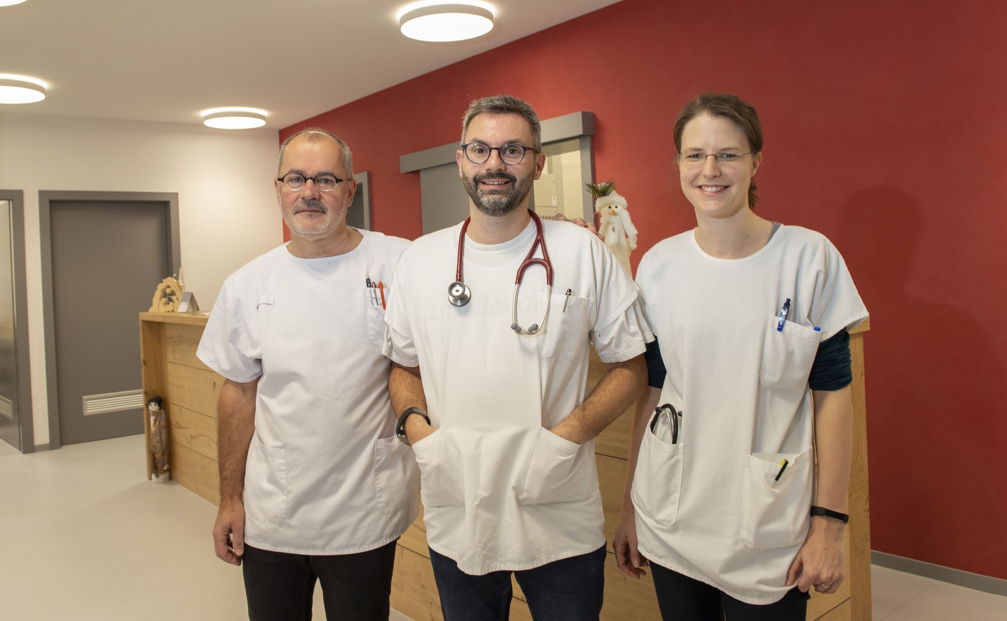 Les Dr Jean-Olivier Praz, Laurent Praz et Stéphanie Darioly-Bornet occupent depuis une année les locaux de la Maison de la Santé.