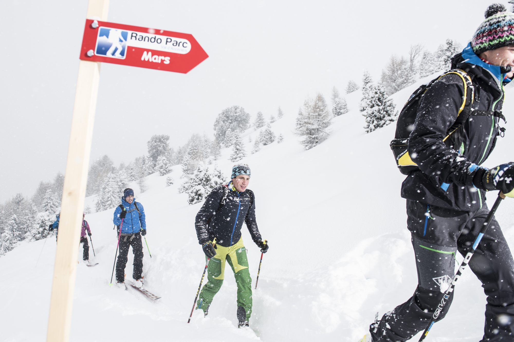 Les randos parcs, comme ici celui de St-Luc, dans le Val d'Anniviers, contribuent à l'essor du ski de randonnée en Valais.