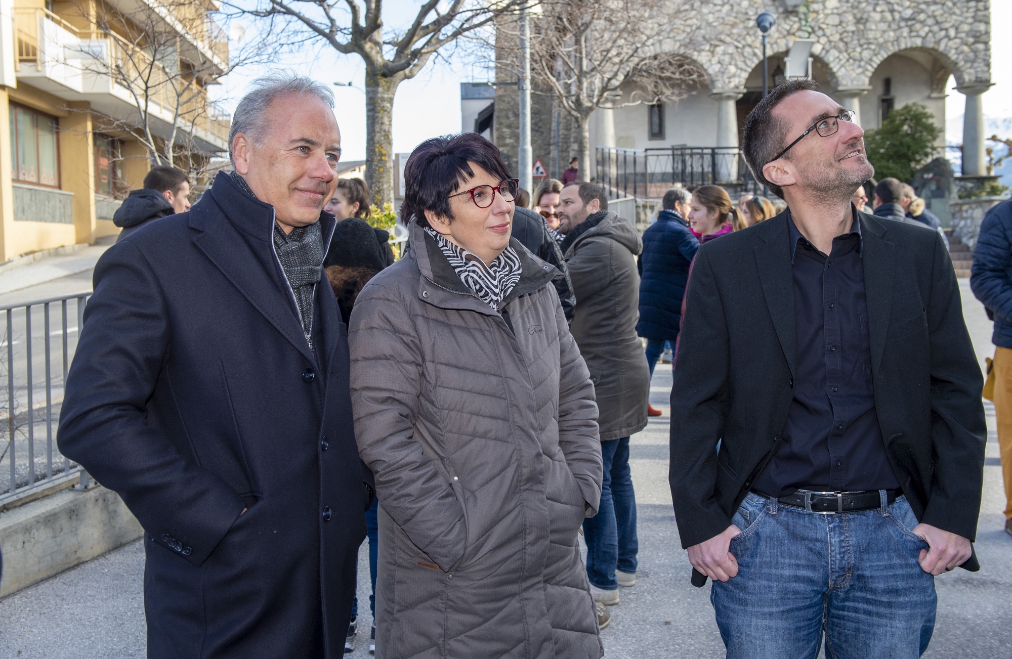 Raphaël Vuigner (à gauche) devrait se disputer la présidence avec la PDC Myriam Erné-Savioz. Le PLR Frédéric Vuignier ne pourra pas combler son retard.