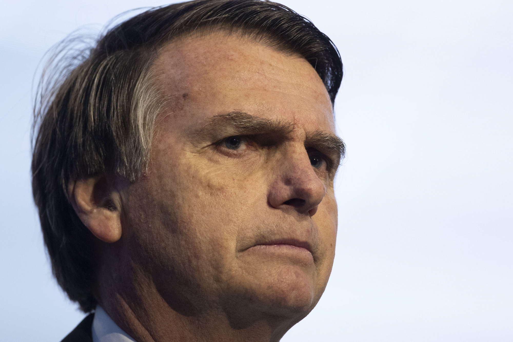 epa06864332 The far-right Jair Bolsonaro, who leads by narrow margin the polls for next October's elections in Brazil, participates in a business meeting organized by the National Confederation of Industry (CNI), in Brasilia, Brazil, 04 July 2018. Six of the leading candidates for the Presidency of Brazil appear today before a business forum, ahead of the general elections in October 2018.  EPA/Joédson Alves BRAZIL ELECTIONS