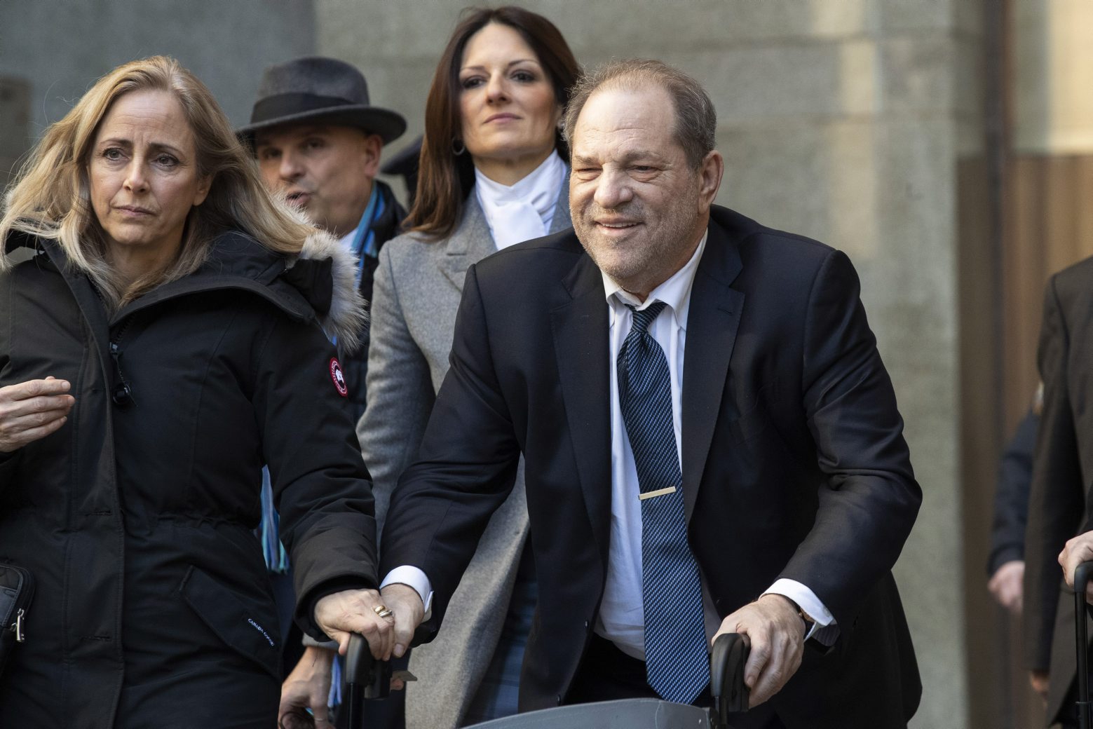 FILE - In this Feb. 21, 2020, file photo, Harvey Weinstein leaves the courthouse during jury deliberations in his rape trial in New York. With Weinstein facing sentencing this week, his lawyers argued Monday, March 9, that the disgraced movie mogul deserves mercy in his New York City rape case because he's already suffered a "historic" fall from grace and is dealing with serious health issues. (AP Photo/Mary Altaffer, File)
Harvey Weinstein Sexual Misconduct Weinstein