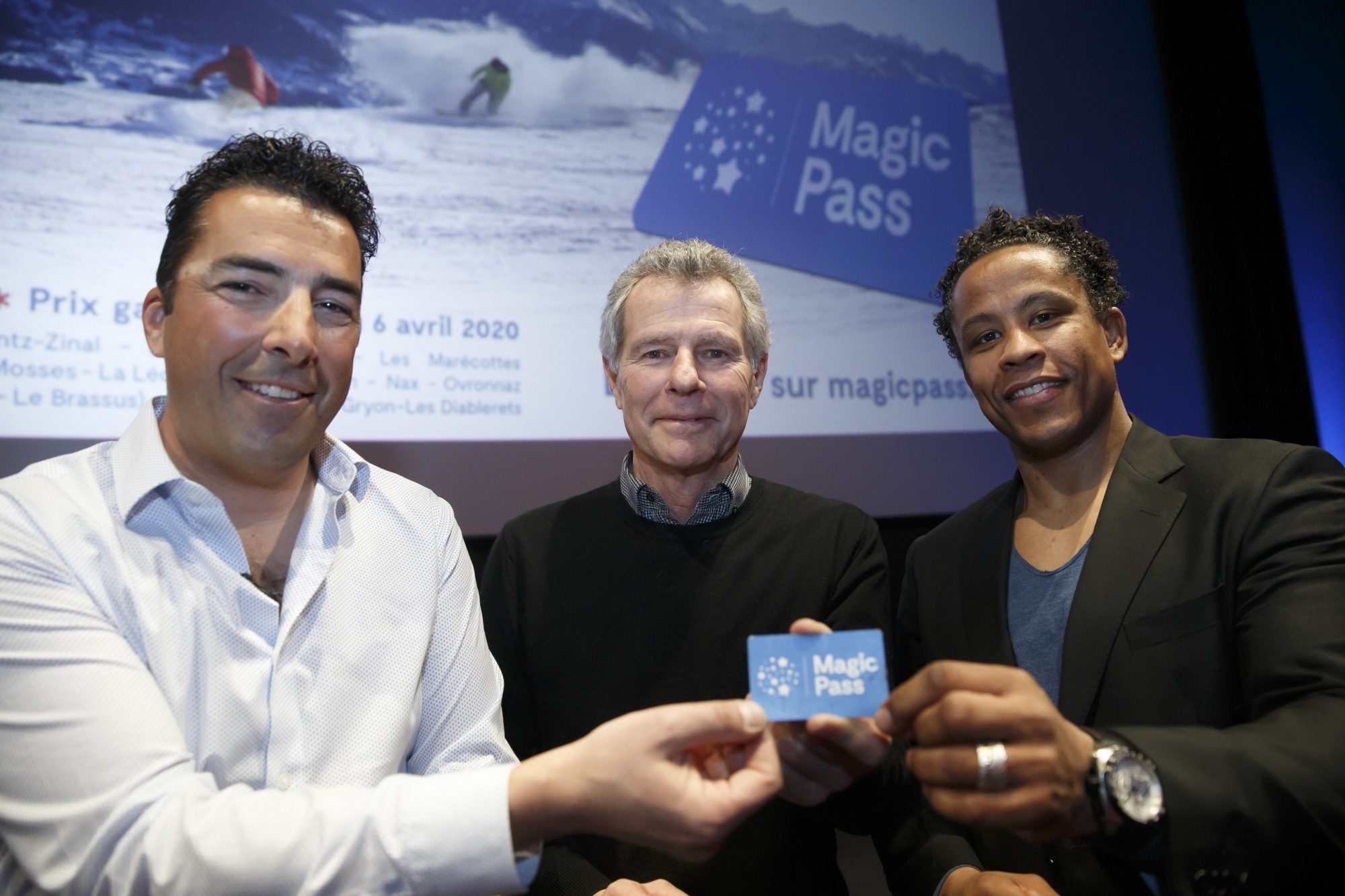 Administrateurs du Magic Pass, Sébastien Travelletti, Pierre Besson et Sergei Aschwanden visent 120 000 forfaits pour la saison à venir, une baisse de 15 000 due au départ de Crans-Montana.