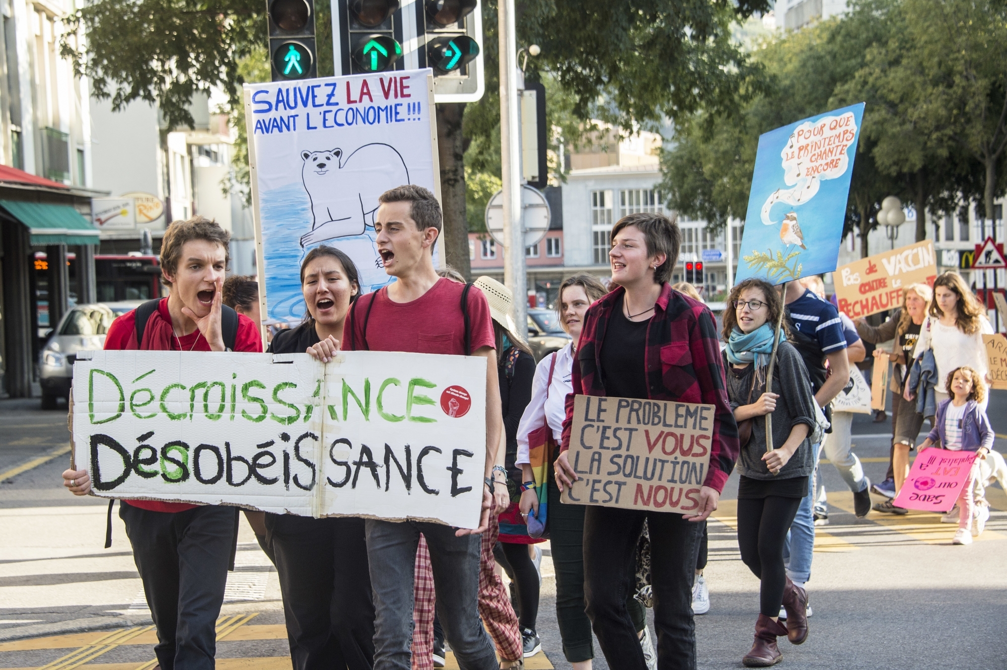 En septembre dernier, le Groupe Jeune Climat Valais avait marché à Sion pour protester contre le refus du Grand Conseil valaisan de décréter l'urgence climatique.