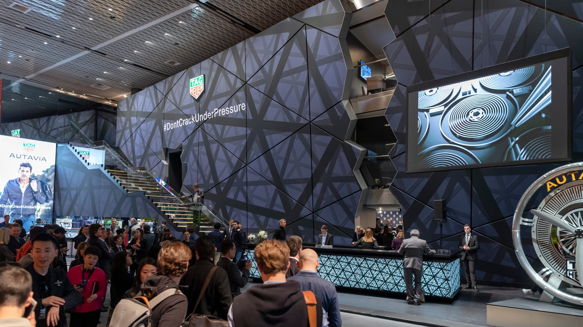 The Tag Heuer booth, pictured at the world watch and jewellery show Baselworld in Basel, Switzerland, on Wednesday, March 20, 2019. (KEYSTONE/Georgios Kefalas) SCHWEIZ MESSE BASELWORLD 2019