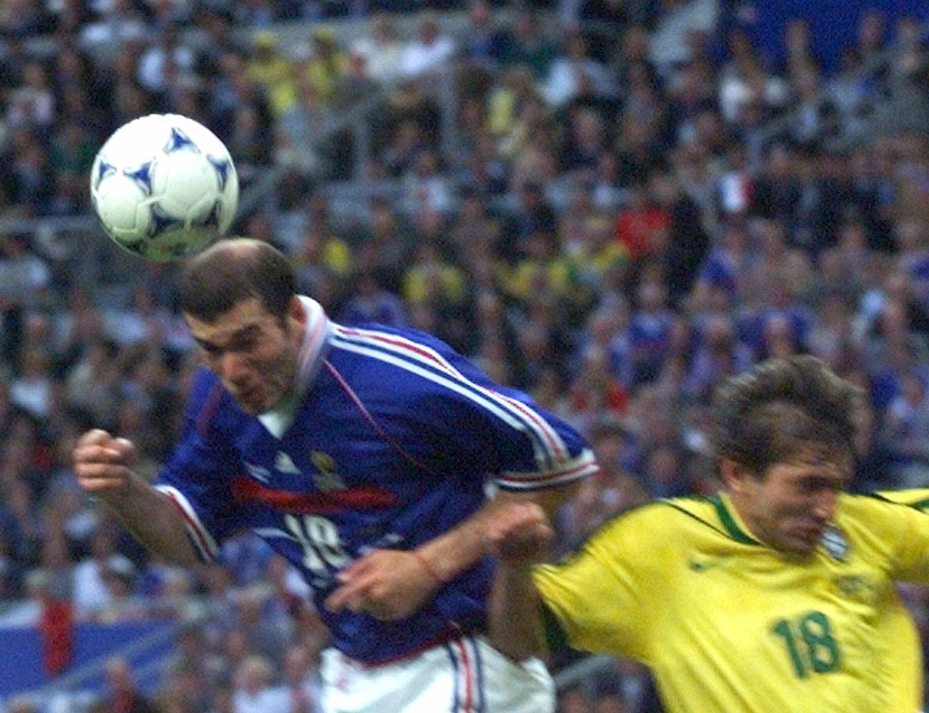 Zinedine Zidane avait inscrit deux buts de la tête en finale de la Coupe du monde 1998 face au Brésil.