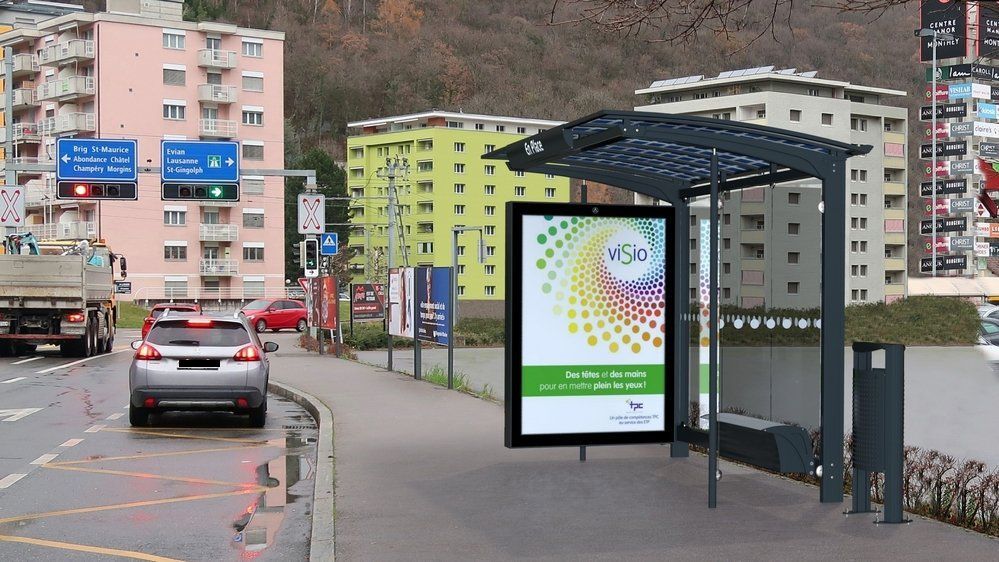 L'entreprise sise en Valais propose aussi des abribus solaires.