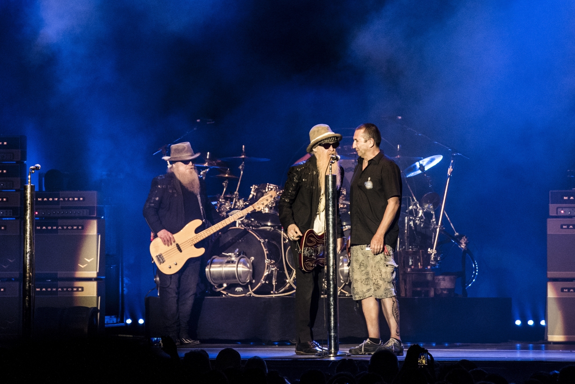 Silvio Caldelari sur scène avec ZZ Top. C'était en 2017, une grande année pour le festival sierrois.