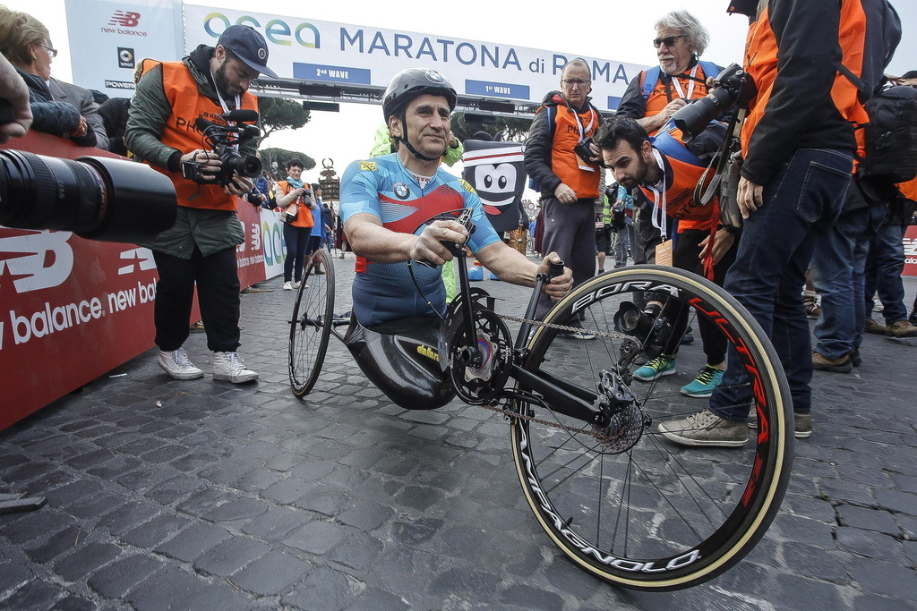 Zanardi (53 ans) a été très gravement touché à la tête lors d'un accident vendredi aux commandes de son vélo à mains, alors qu'il participait à une course en Toscane (ILLUSTRATION).