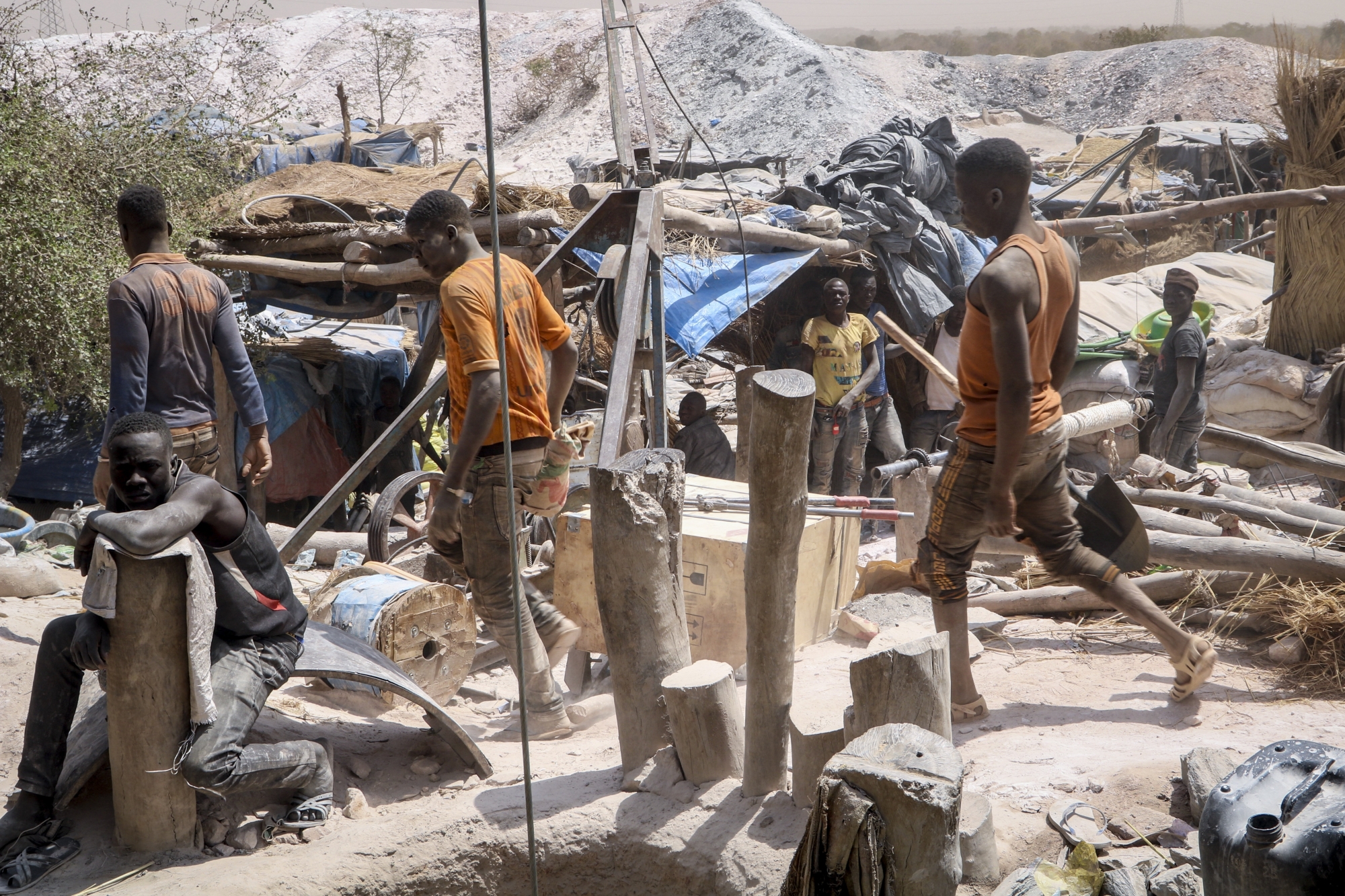 In this photo taken Sunday, Feb. 23, 2020, miners work at a gold mine in Bouda, Burkina Faso. A growing number of small-scale gold miners are out of work in Burkina Faso as jihadists try to seize control of the country's most lucrative industry. (AP Photo/Sam Mednick)
ArcInfo