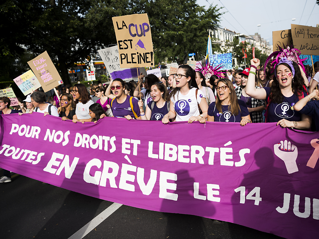 L'égalité salariale était l'une des principales revendications de la Grève des femmes le 14 juin 2019, comme ici à Genève (archives).