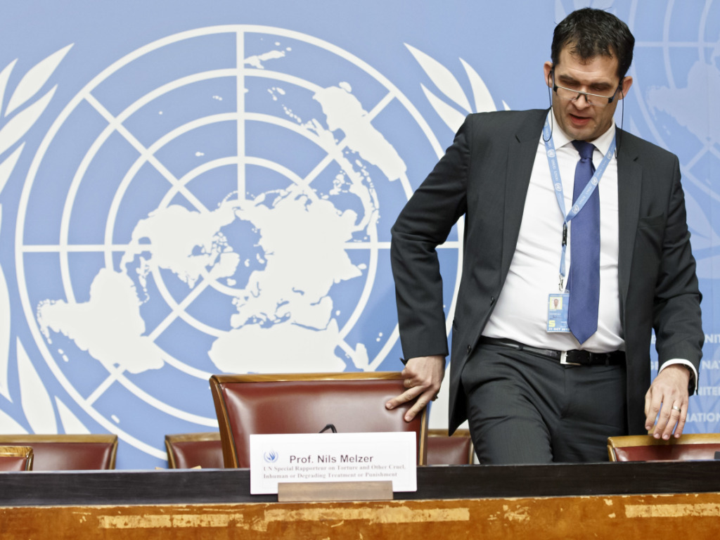 Nils Melzer s'est exprimé à Genève au côté de collègues experts indépendants de l'ONU. (Archives)