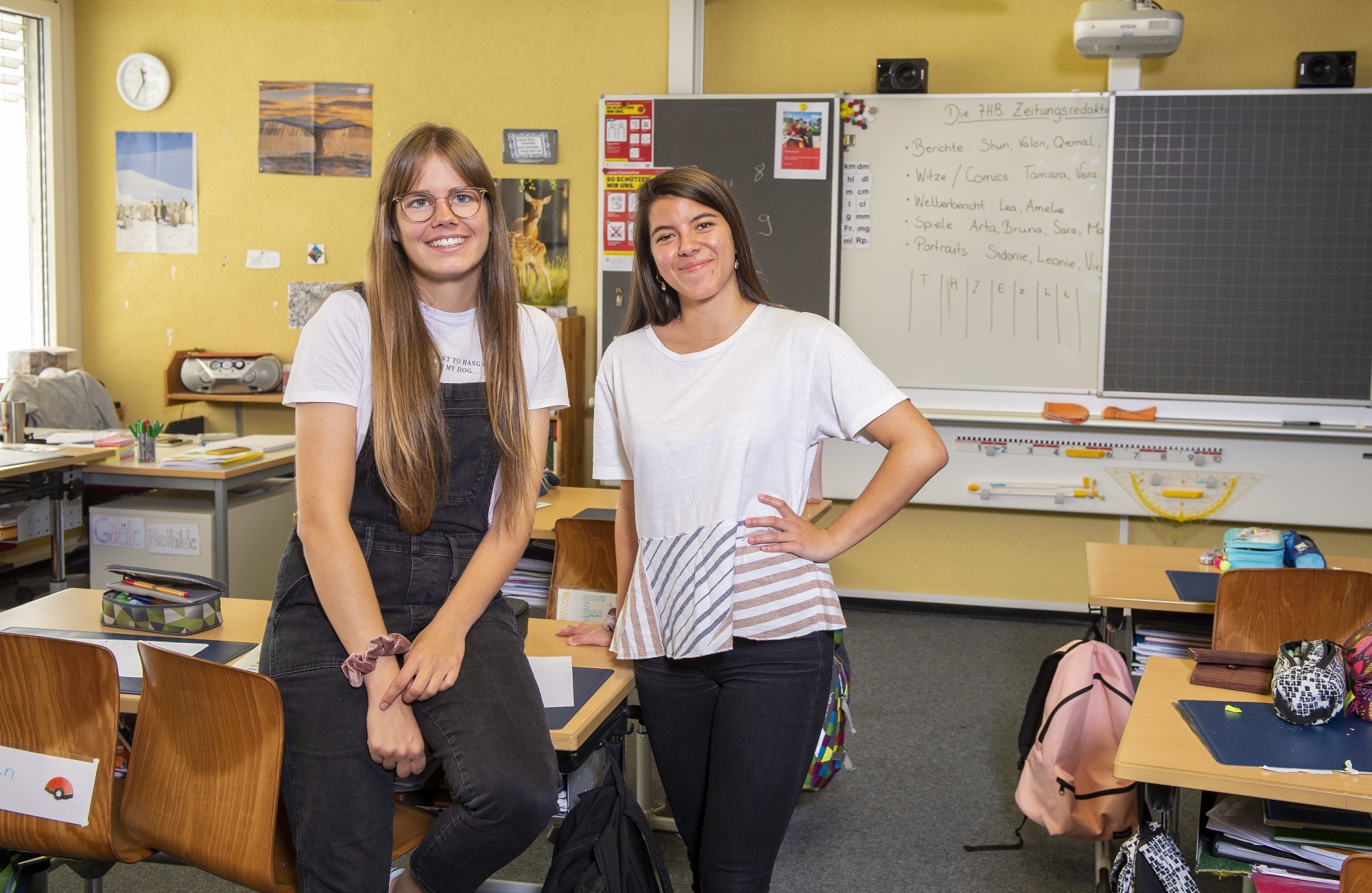Mathilde Fournier et Gaëlle Sinnaeve faisaient partie de 16 étudiants de la HEP à prendre en charge une classe du début à la fin de l'année scolaire. Elles étaient les seules francophones du groupe.