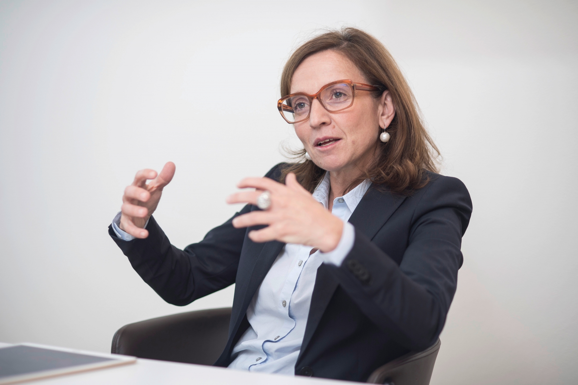 Philomena Colatrella, CEO der CSS Versicherung, im Interview mit Jodok Wyer, Verwaltungsratspraesident, aufgenommen am Freitag, 16. November 2018 in Luzern. ArcInfo