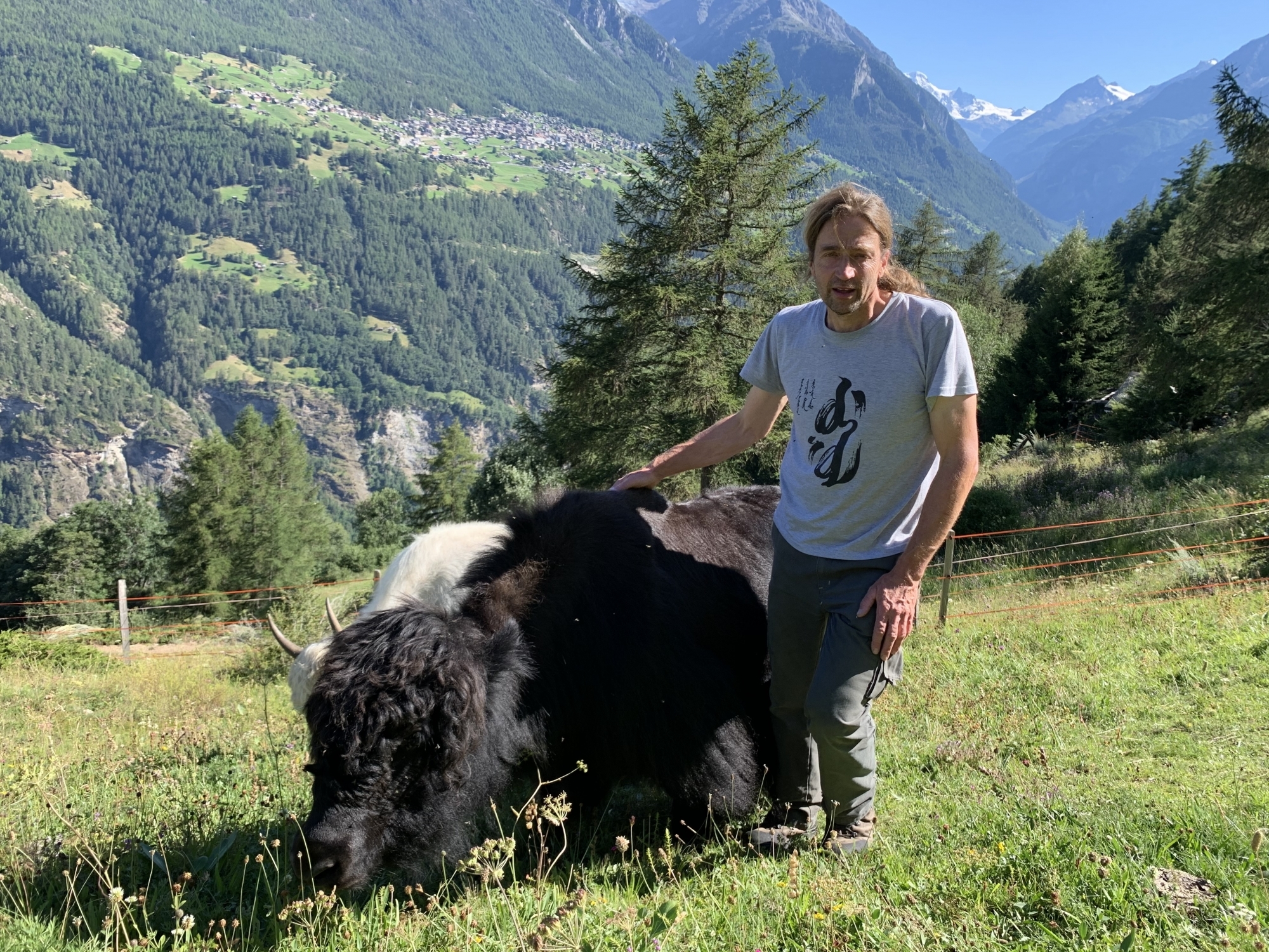 Aujourd'hui âgé de 55 ans, le Zougois d'origine Daniel Wismer s'occupe de yacks en Valais depuis ses 30 ans.