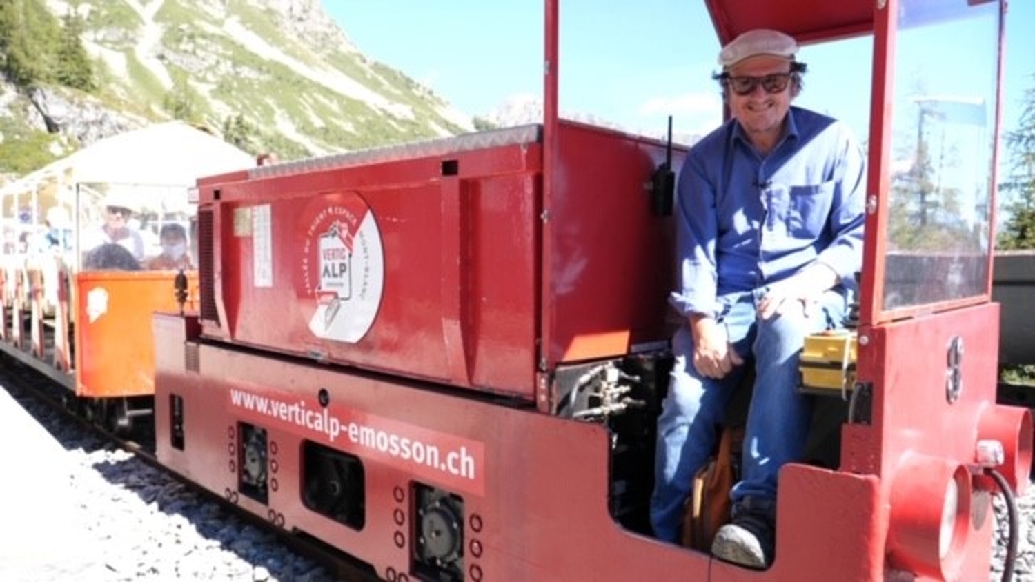 Roland Vouilloz a pris les commandes du train panoramique menant au pied du barrage d'Emosson jeudi après-midi.